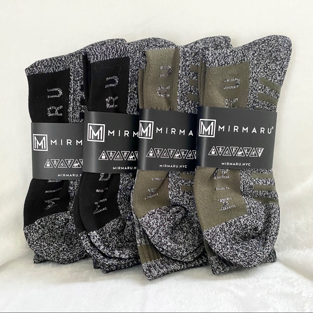 Mirmaru Men’s Cushioned Socks, 4 Pack